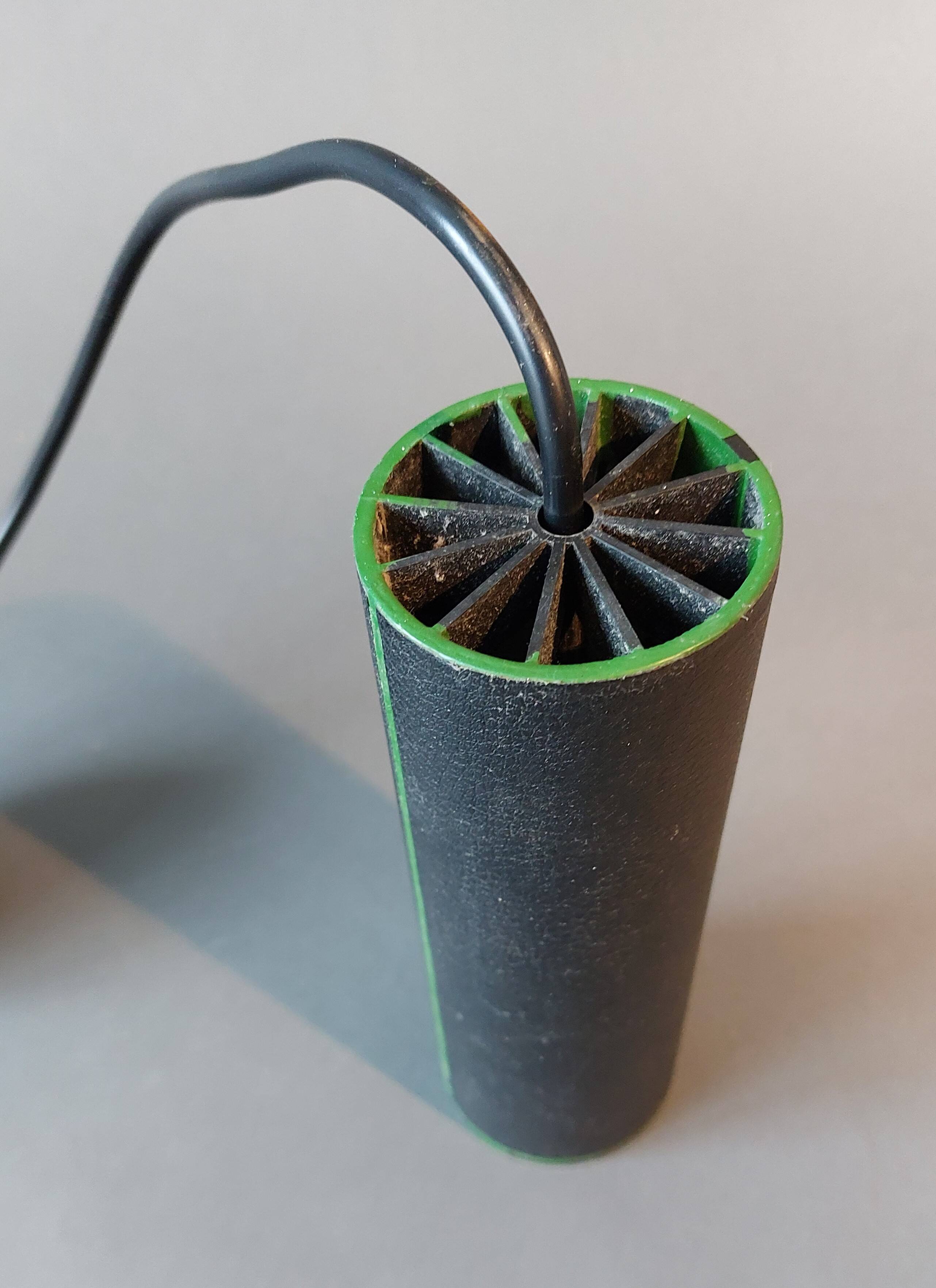 1950 pendant light in metal covered in vintage skaï.