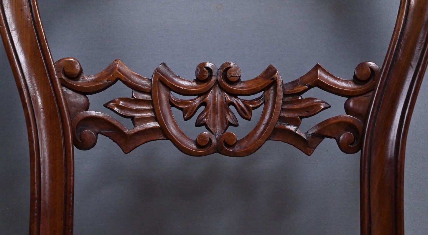Set of 4 mahogany chairs, Napoléon III period - second half of the 19th century.