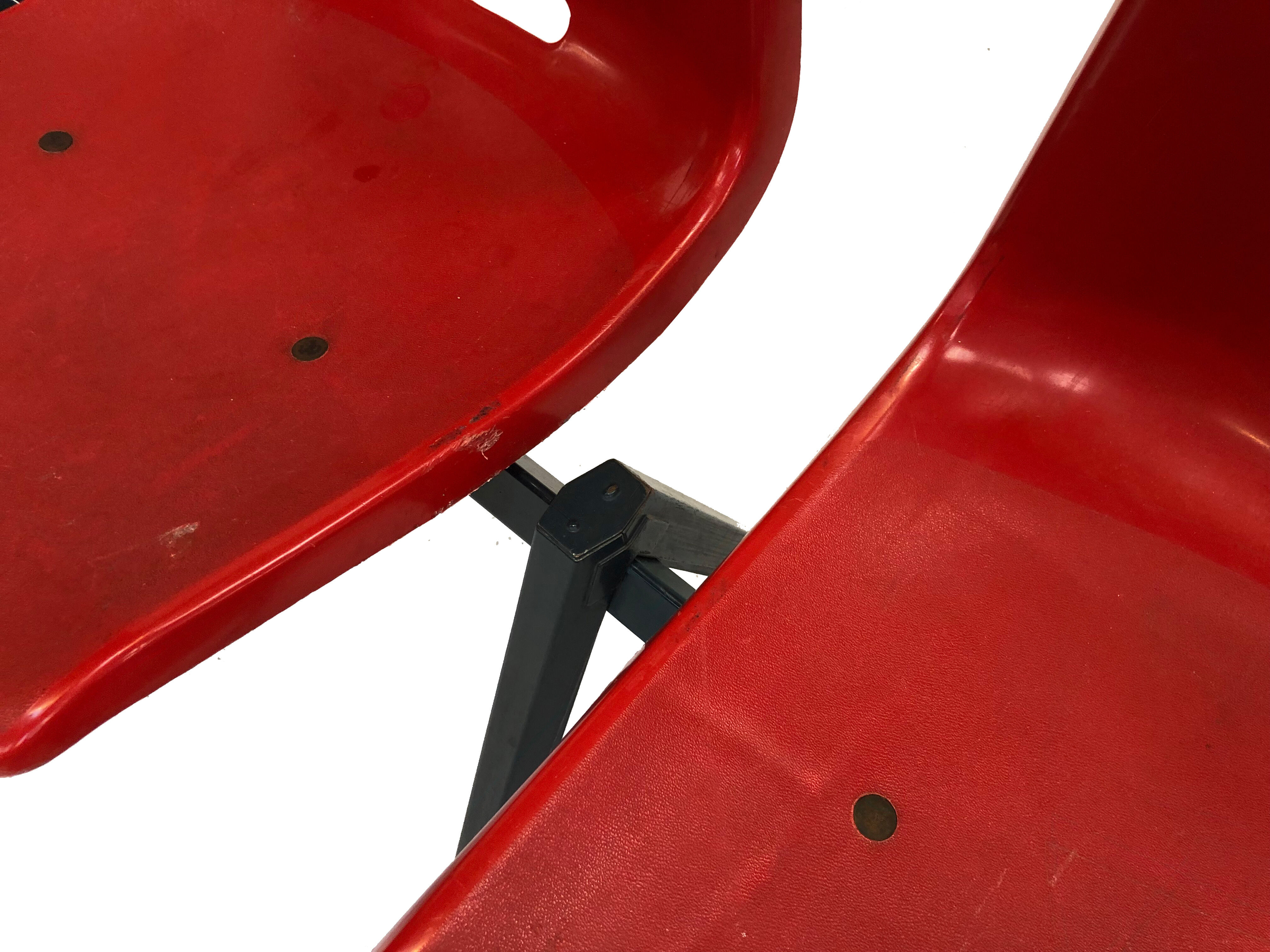 Chaise galvanitas vintage avec pieds compas
