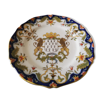 Assiette de Desvres fin XIXème siècle