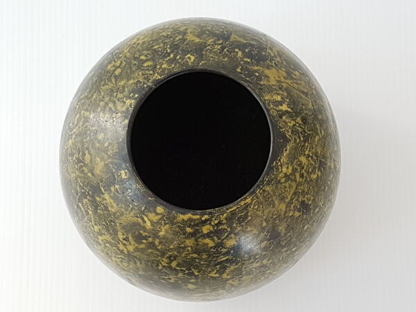 Vase boule en métal 1950 vintage