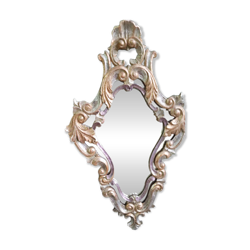 MIRROR IN LOUIS XV STYLE WITH GILDING AND SILVERING