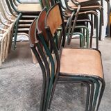 Lot ancienne chaises d'école vintage