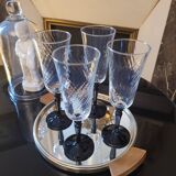 80s chic decorative champagne flutes