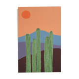 Contemporary painting on cactus canvas