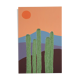 Contemporary painting on cactus canvas