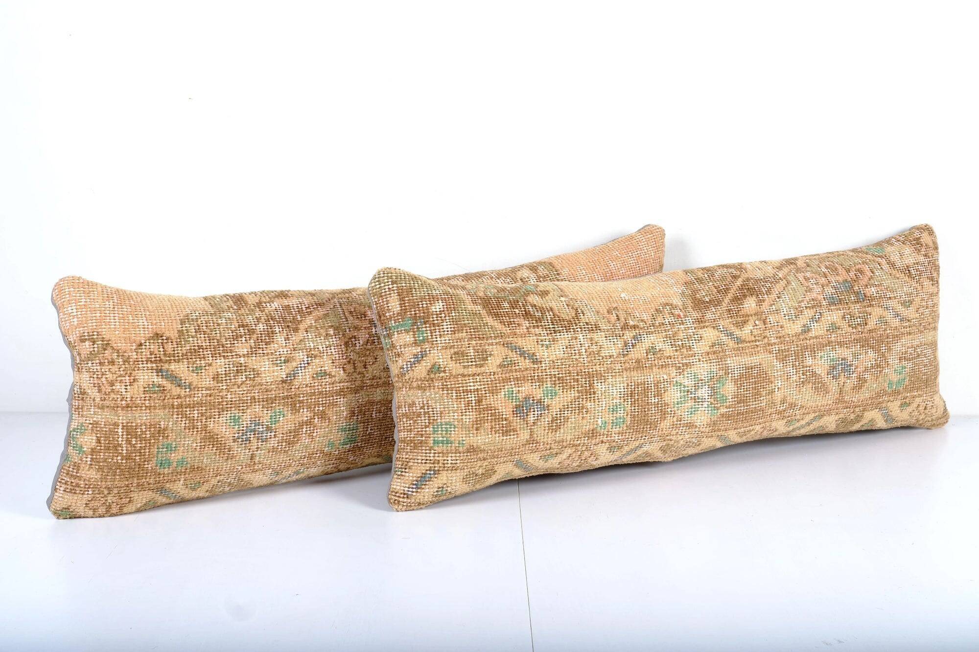 Set of 2 vintage Turkish cushion covers 30x89 cm