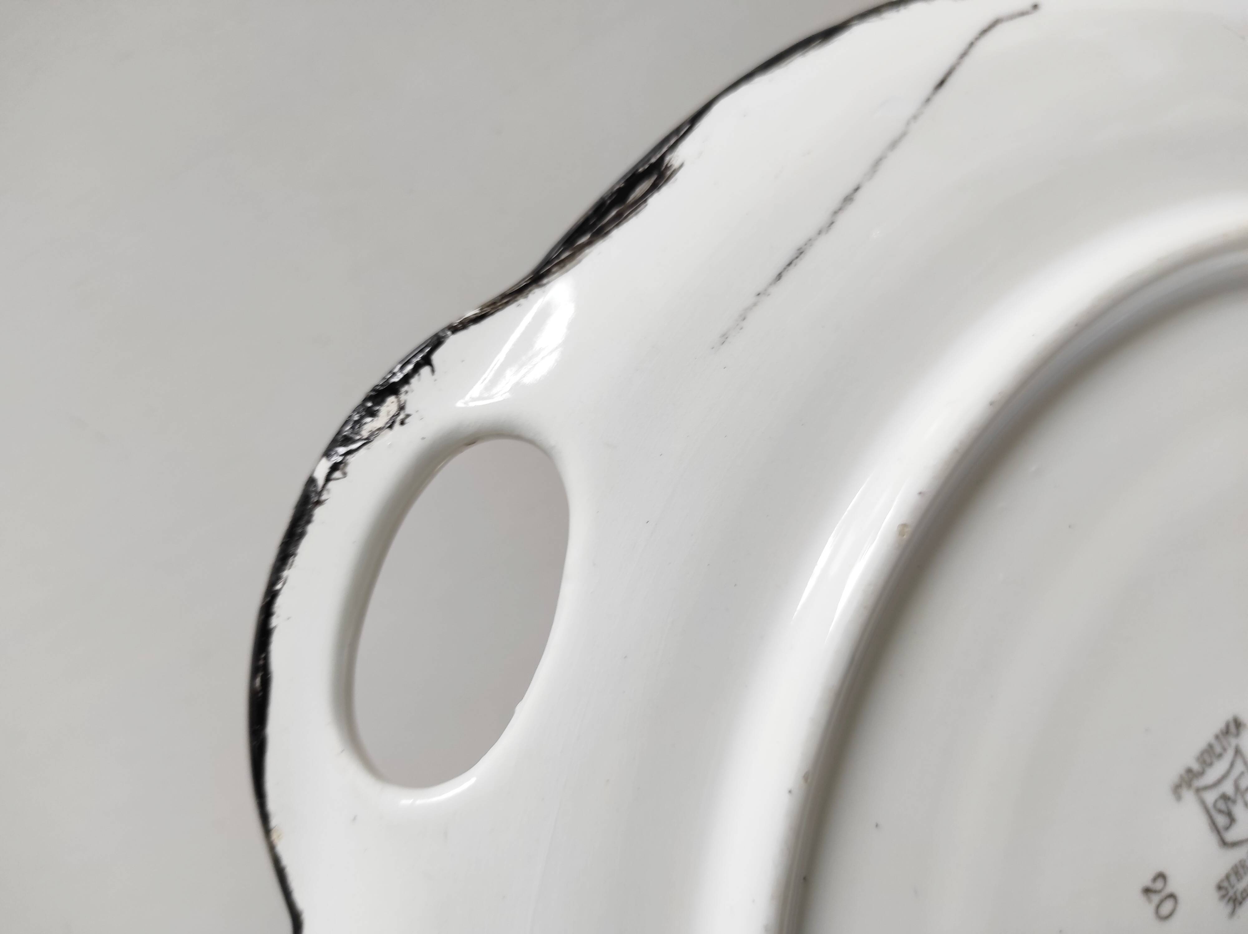 Two Schramberg Majolika painted flower dishes