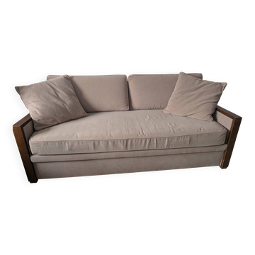 Convertible sofa bed with two beds