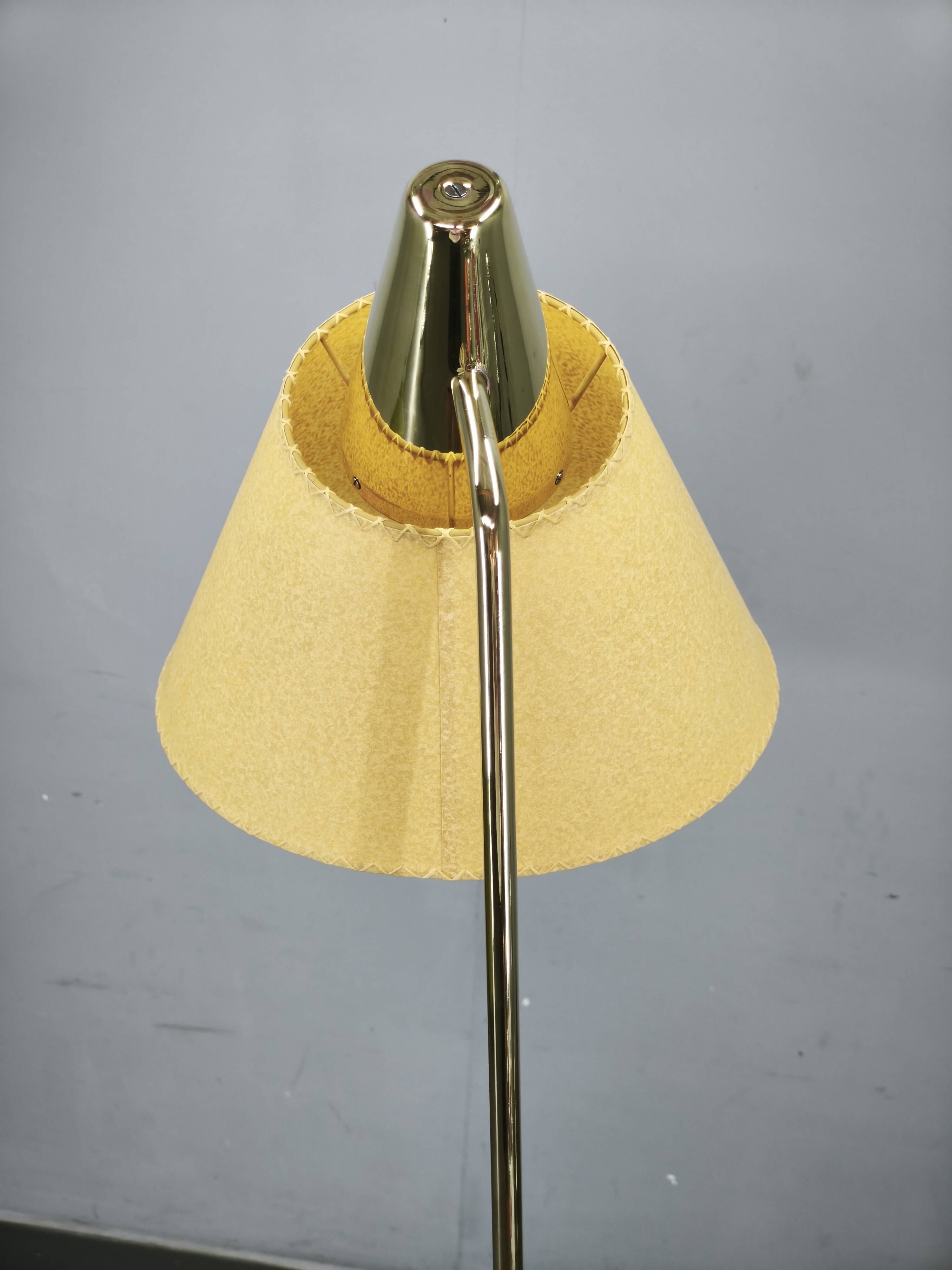 Josef Hurka Giraffe Brass Floor Lamp for Napako, Czechoslovakia, 1960s