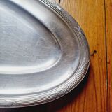 Large oval Christofle tray in silver metal
