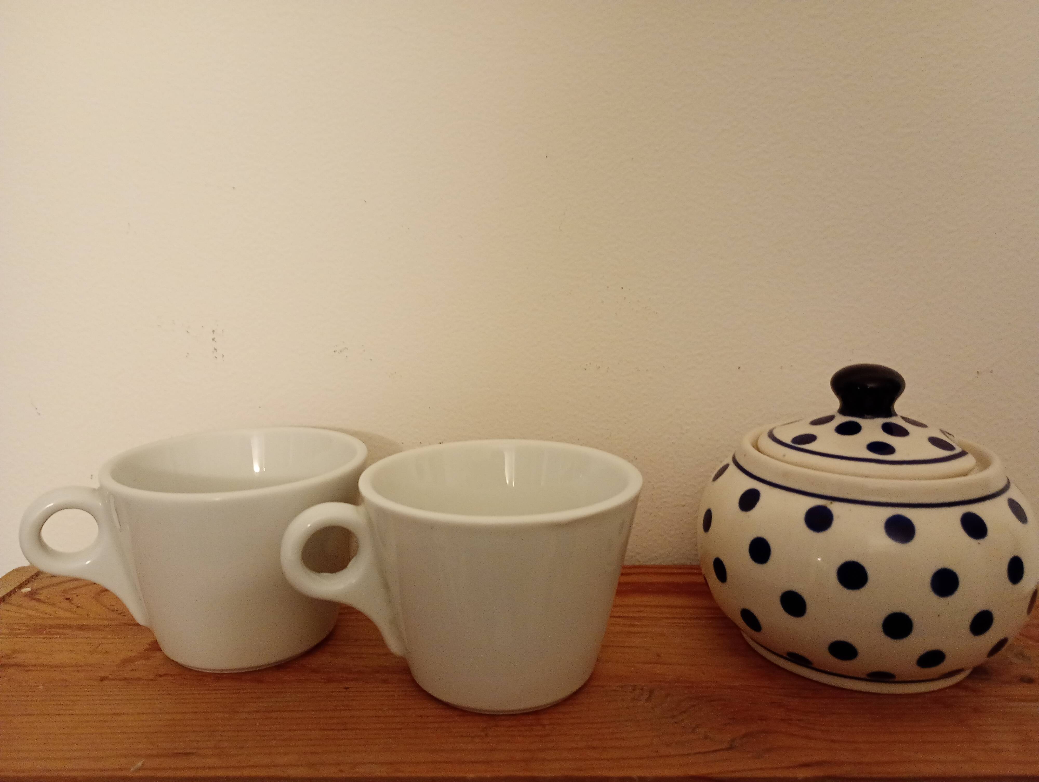 Hand painted ceramic sugar bowl. Poland