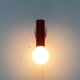 Mid-century minimalist red wall lamp, set of 2.