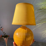 Yellow ceramic ball lamp 1990
