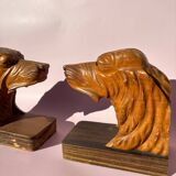 Pair of wooden bookends signed P.Belys