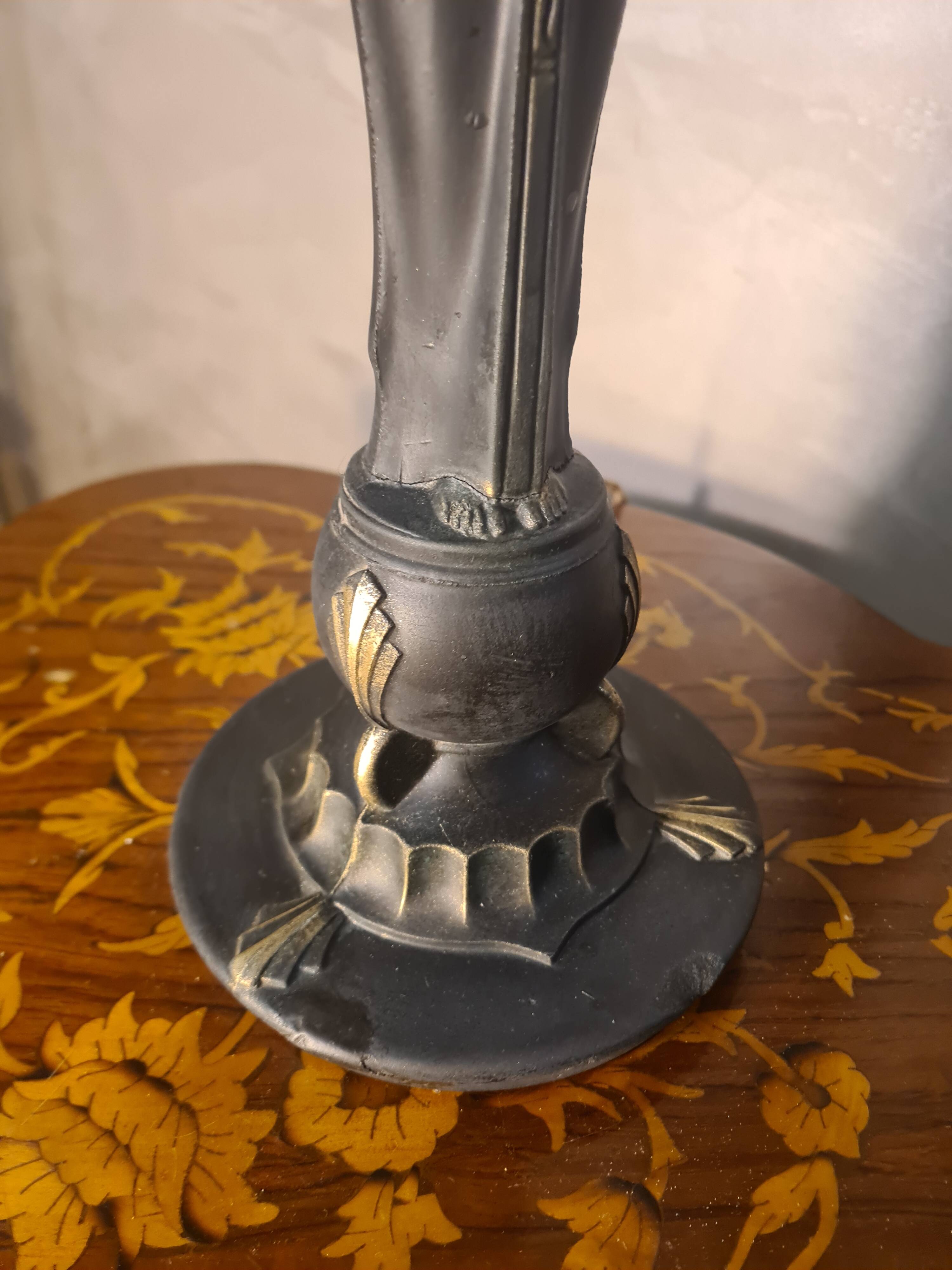 ceramic lamp 51x14 stained glass lampshade Tiffany style
