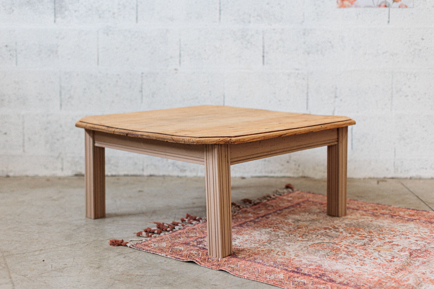 Coffee table square wood