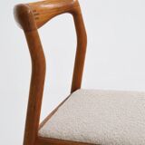 Set of 2 mid-century Danish dining chairs by H.W. Klein