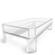 Coffee Table Design Marc Micoud Plexiglas/Lucite and Glass - 1980