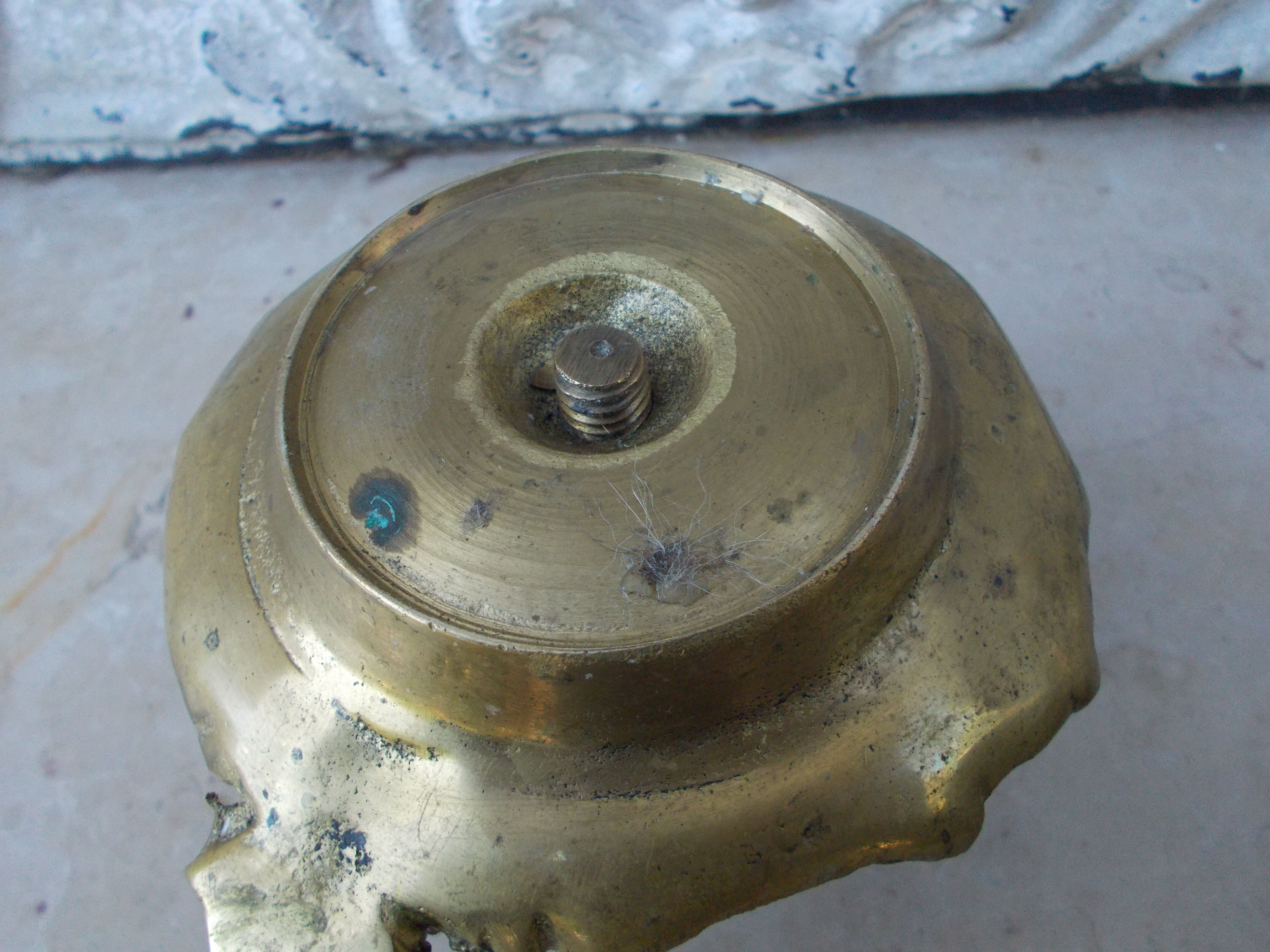 2 antique hand candlesticks Louis XV style rocaille bronze or brass