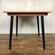 Vintage square table feet black compass tray solid beech
