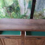 Parisian art deco sideboard in natural chestnut