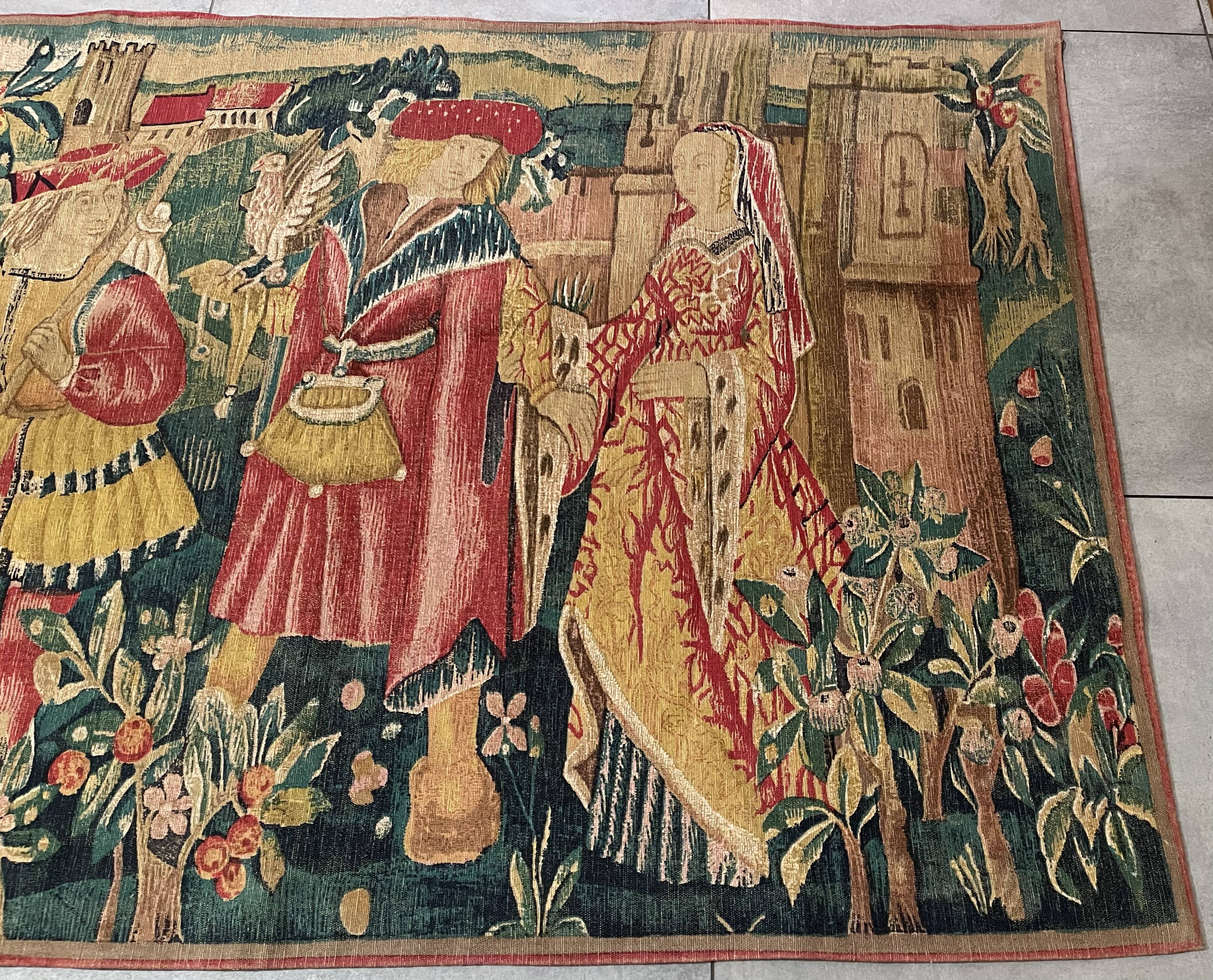 "Falcon Hunting" Wall Hanging Tapestry