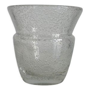 Vase bullé transparent