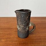 Brutalist Carafe Vase West German in Fat Lava Ceramic from the 1960s by Jopeko