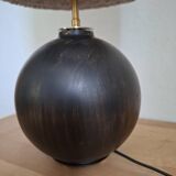 Lampe boule en bois vintage