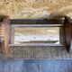 Aperitif Server Vintage Art Deco Wood + Aluminium + Mirror Base #D978
