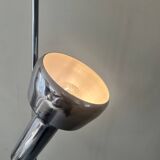 chrome metal reading lamp with 1 spotlight, 1970s design