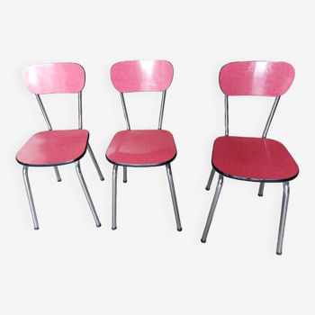 Red formica chairs