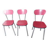 Chaises en formica rouge