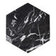 Plat hexagonal en marbre noir