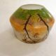 Small Art Nouveau enameled landscape vase/pot