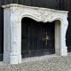 Remarkable Louis XV Style Fireplace In White Carrara Marble Circa 1880