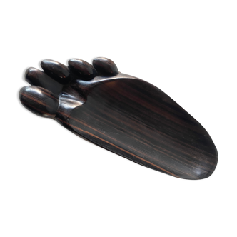 Empty wooden foot pocket