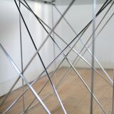 Max Sauze's "Dining Table" steel and glass, France, circa 1970