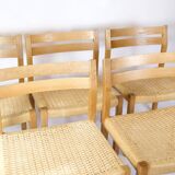 Set Of Five Dining Chairs Model 401 Made In Oak By Jørgen H. Møller