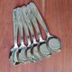 6 stainless steel ice cream cups and spoons, French, stainless steel bowl