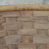 Vintage basket in rattan braid