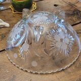 50s molded glass footed bowl