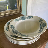 6 flat plates old iron earth Lutetia Longchamp