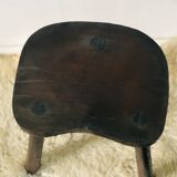 Pair of brutalist tripod stools