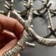 11 silver-plated metal knife rests, Art Nouveau, Morlot