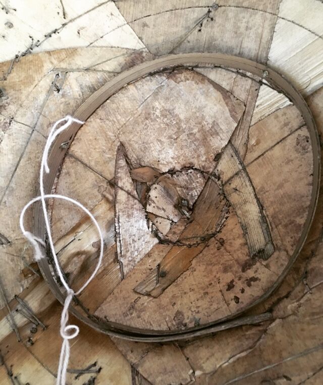 Asian straw and rattan hat