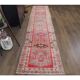 Vintage Turkish Hand-Knotted Pink Runner Rug 90x388