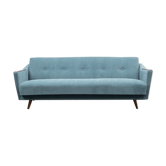 Sofa bed 60s, velvet, renovated