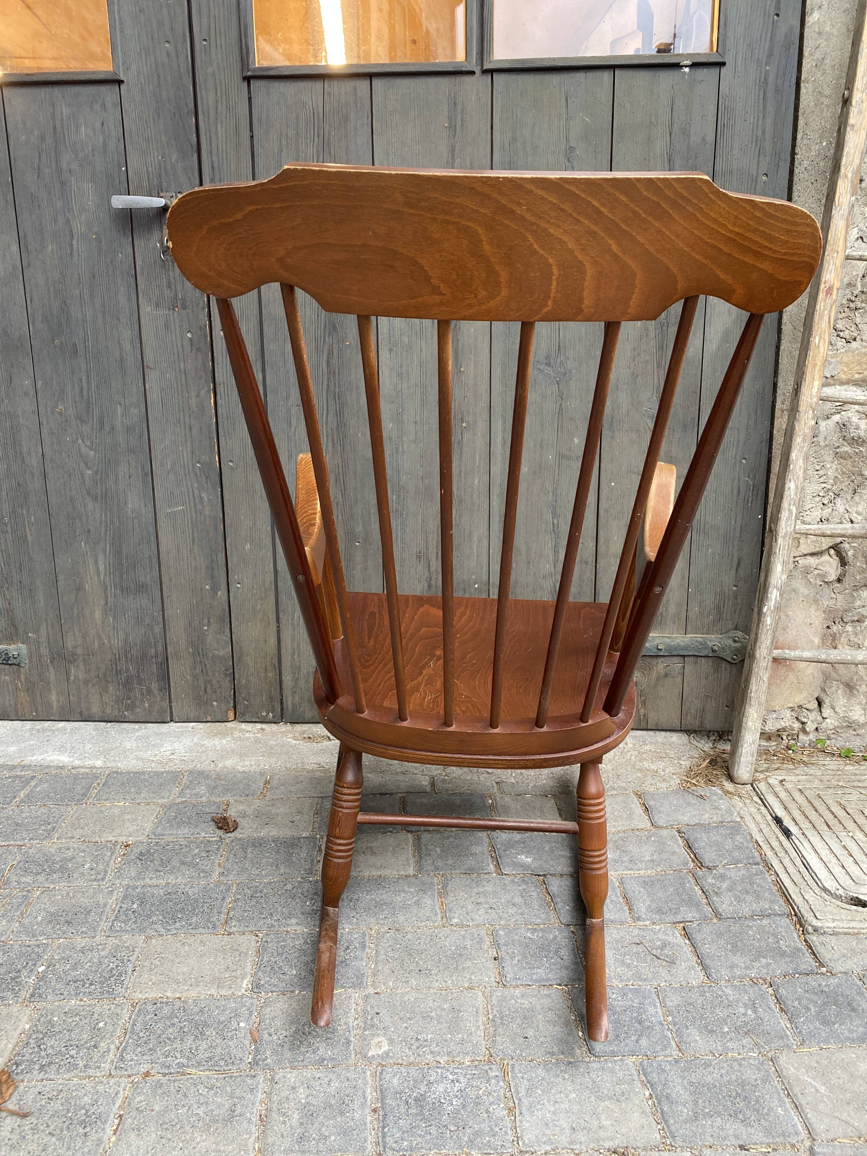 Wooden rocking-chair